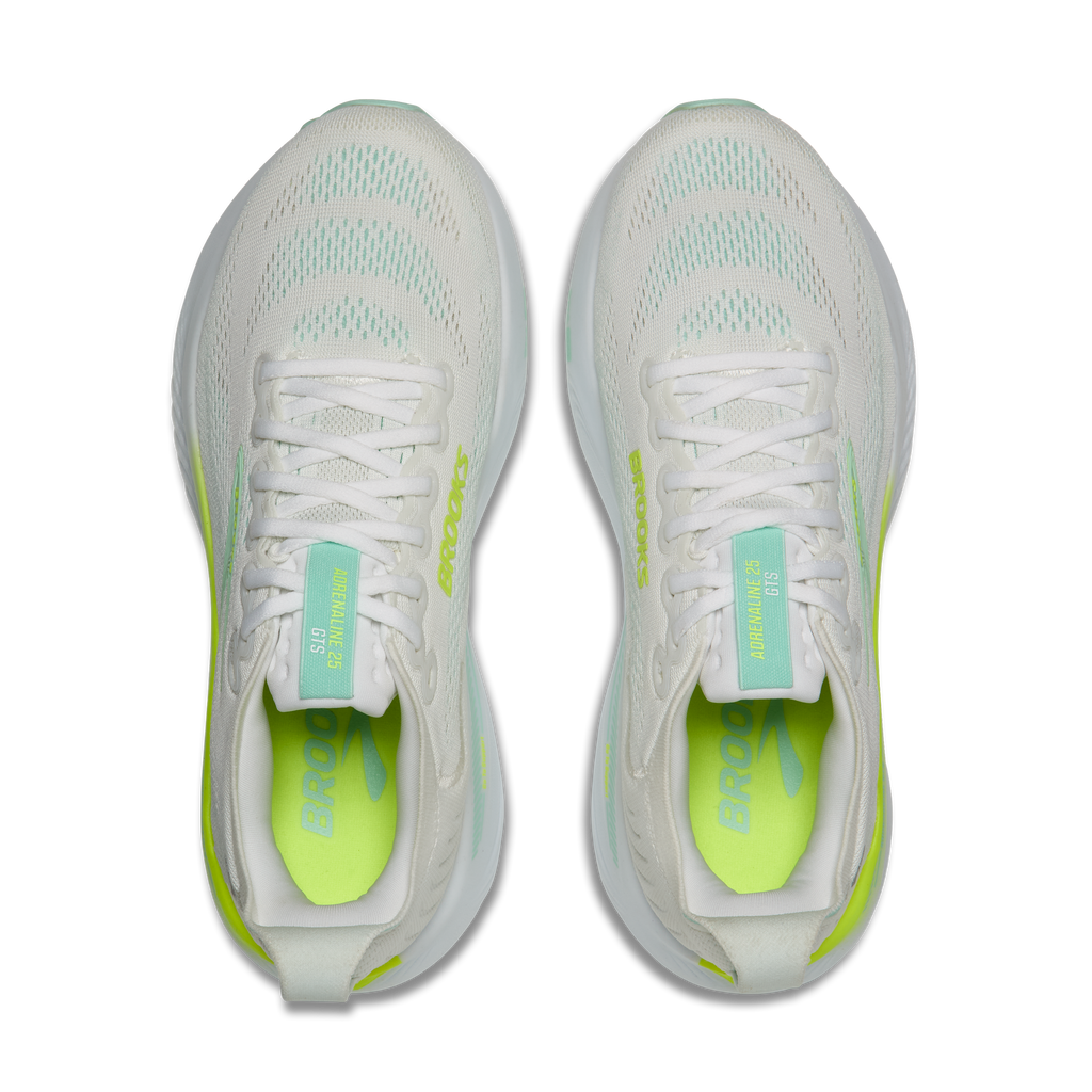 Brooks Women's Adrenaline GTS 25 145 White/Nightlife/Yucca top