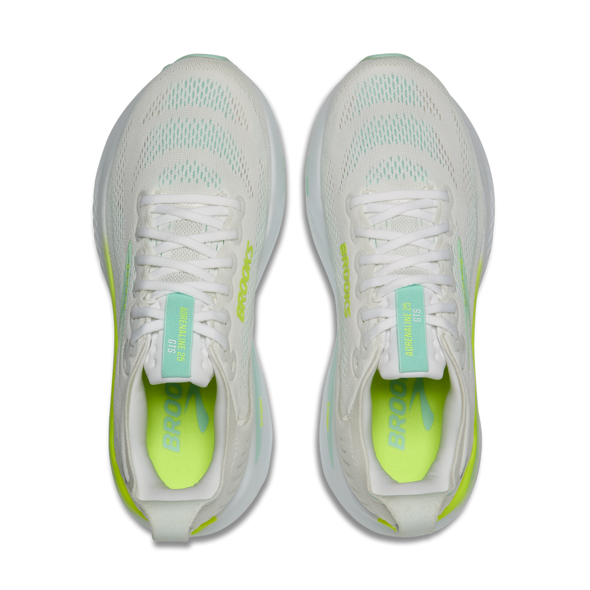 Brooks Women's Adrenaline GTS 25 145 White/Nightlife/Yucca top