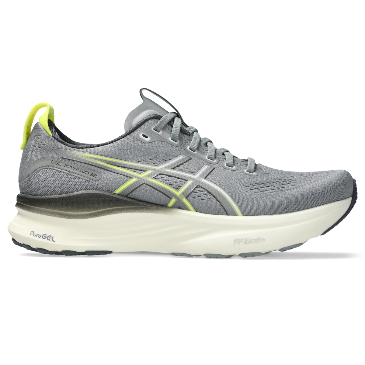 ASICS Men's Gel-Kayano 32 021 Gravel/Citron lateral