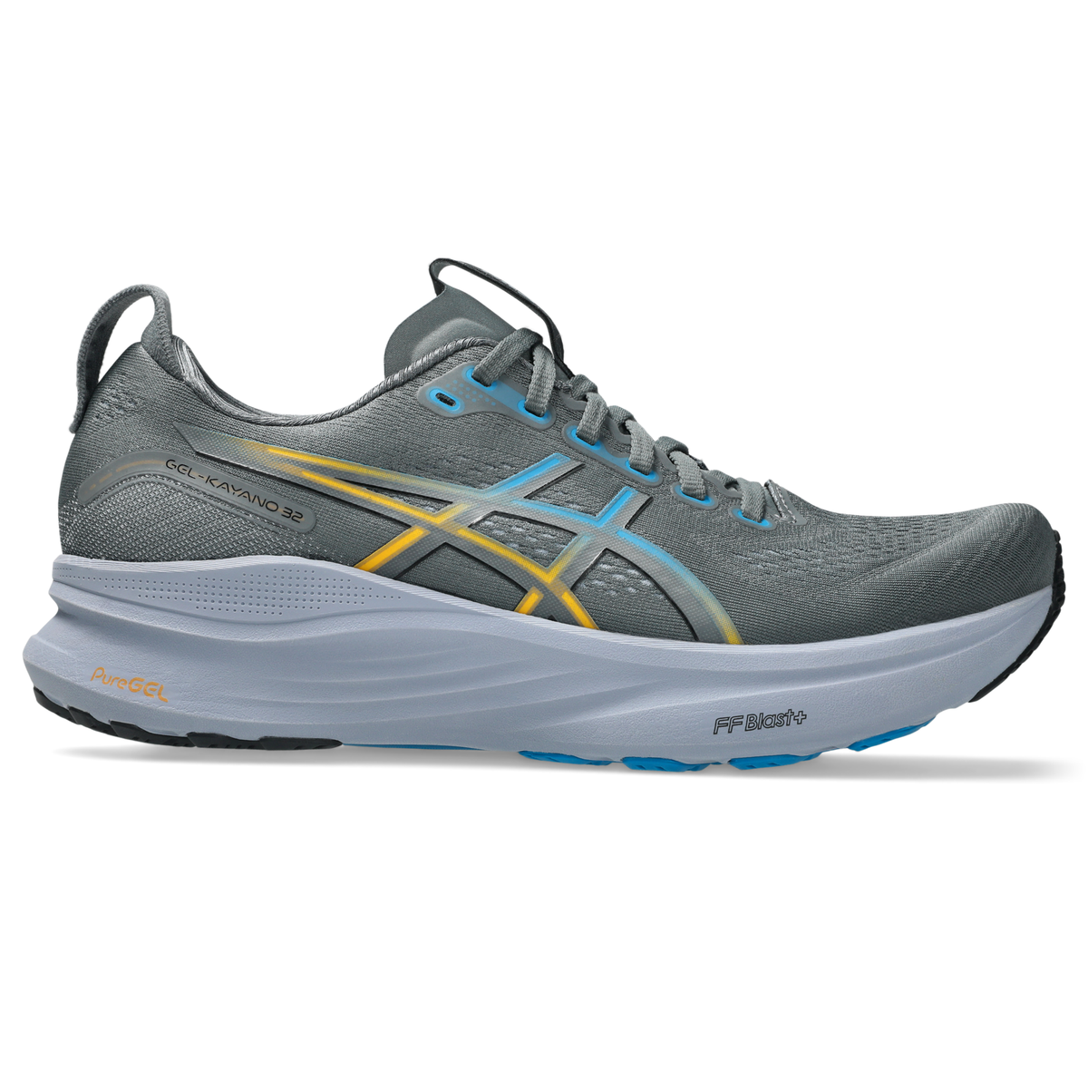 ASICS Men's Gel-Kayano 32 022 SteelGrey/AegeanBlue lateral