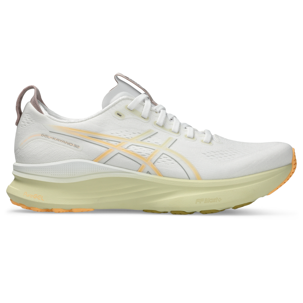 ASICS Men's Gel-Kayano 32 101 White/OrangeGlow lateral