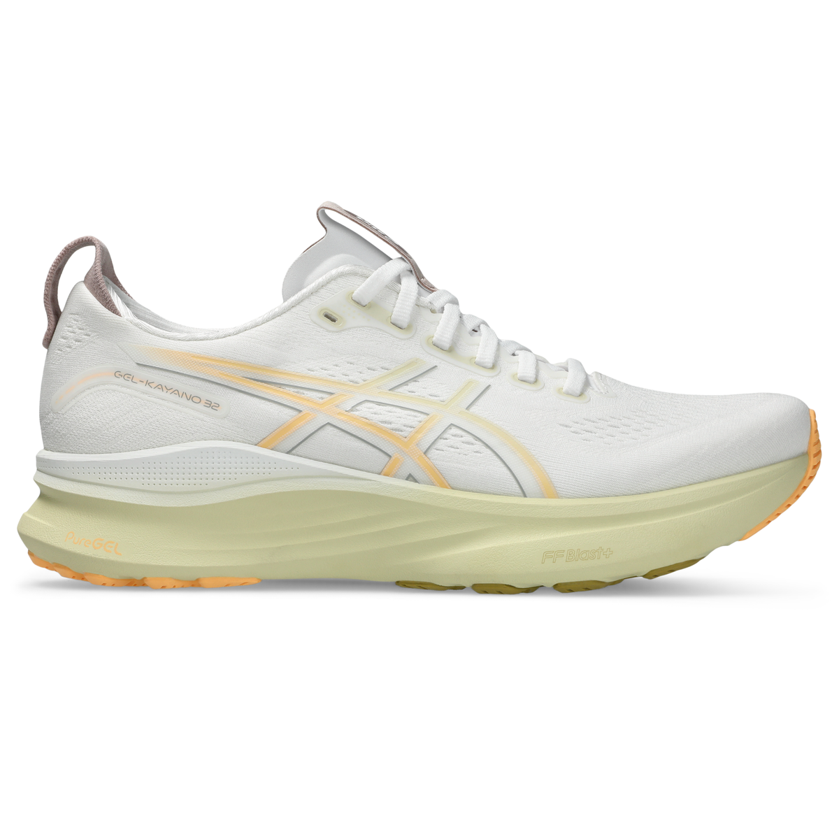 ASICS Men's Gel-Kayano 32 101 White/OrangeGlow lateral