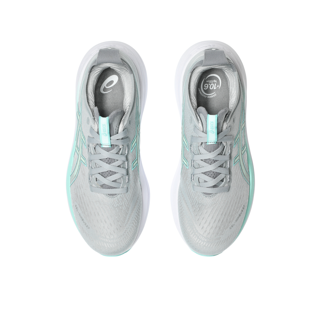 ASICS Women's Gel-Nimbus 27 020 PiedmontGrey/IlluminateMint top