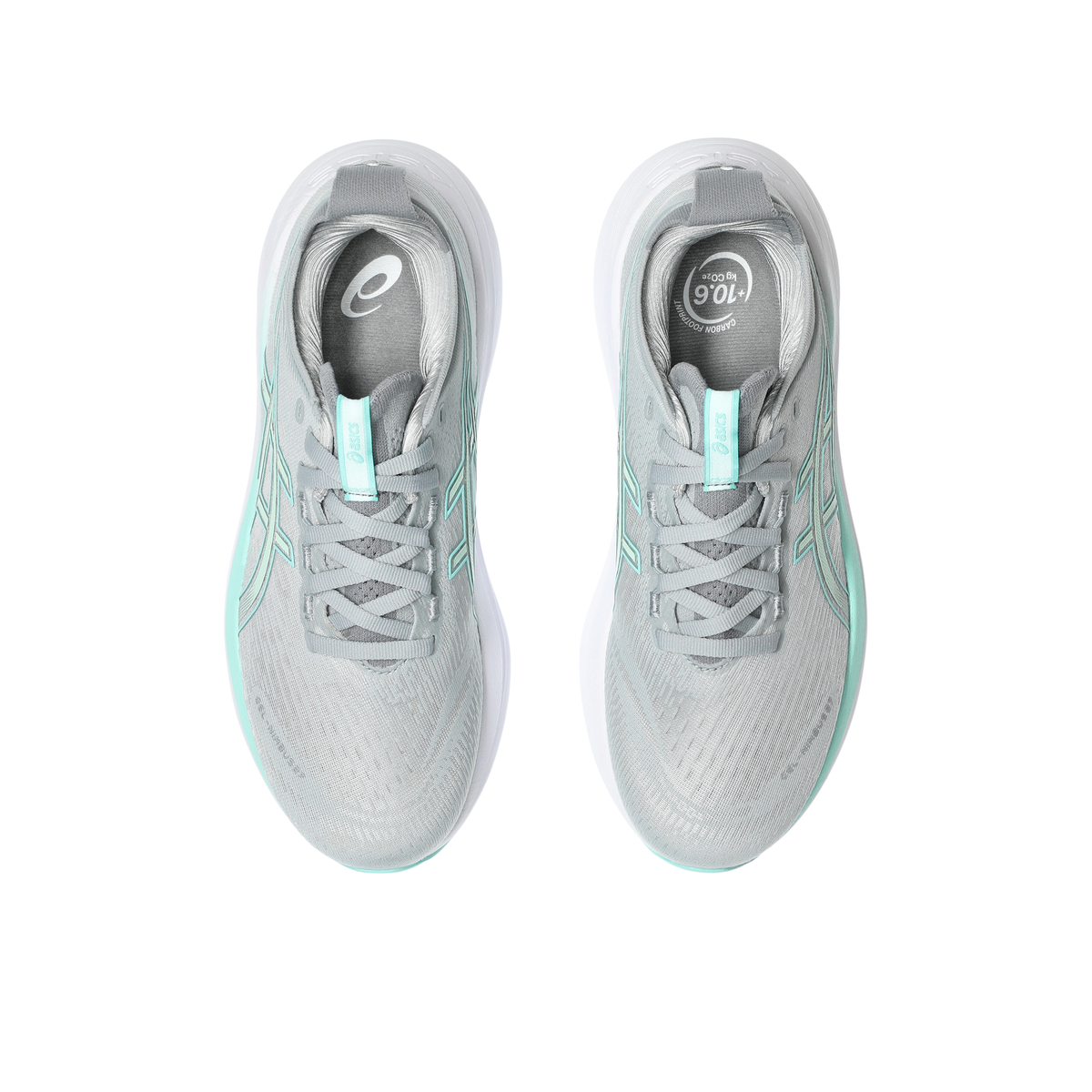 ASICS Women's Gel-Nimbus 27 020 PiedmontGrey/IlluminateMint top