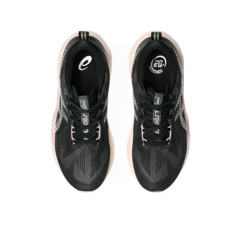 ASICS Women's Novablast 5 003 Black/PearlPink top
