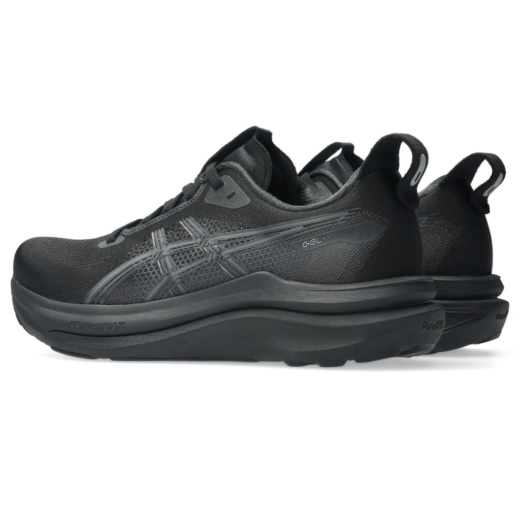 ASICS Women's Gel-Kayano 33 001 Black/Black pair angle