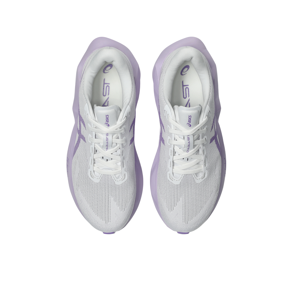 ASICS Women's Novablast 6 101 White/Murasaki top