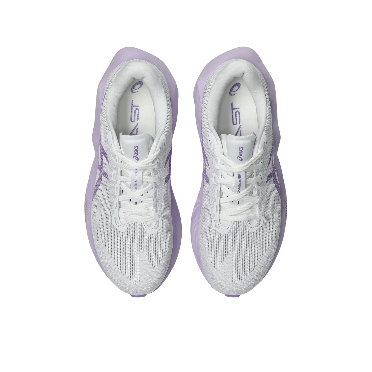 ASICS Women's Novablast 6 101 White/Murasaki top