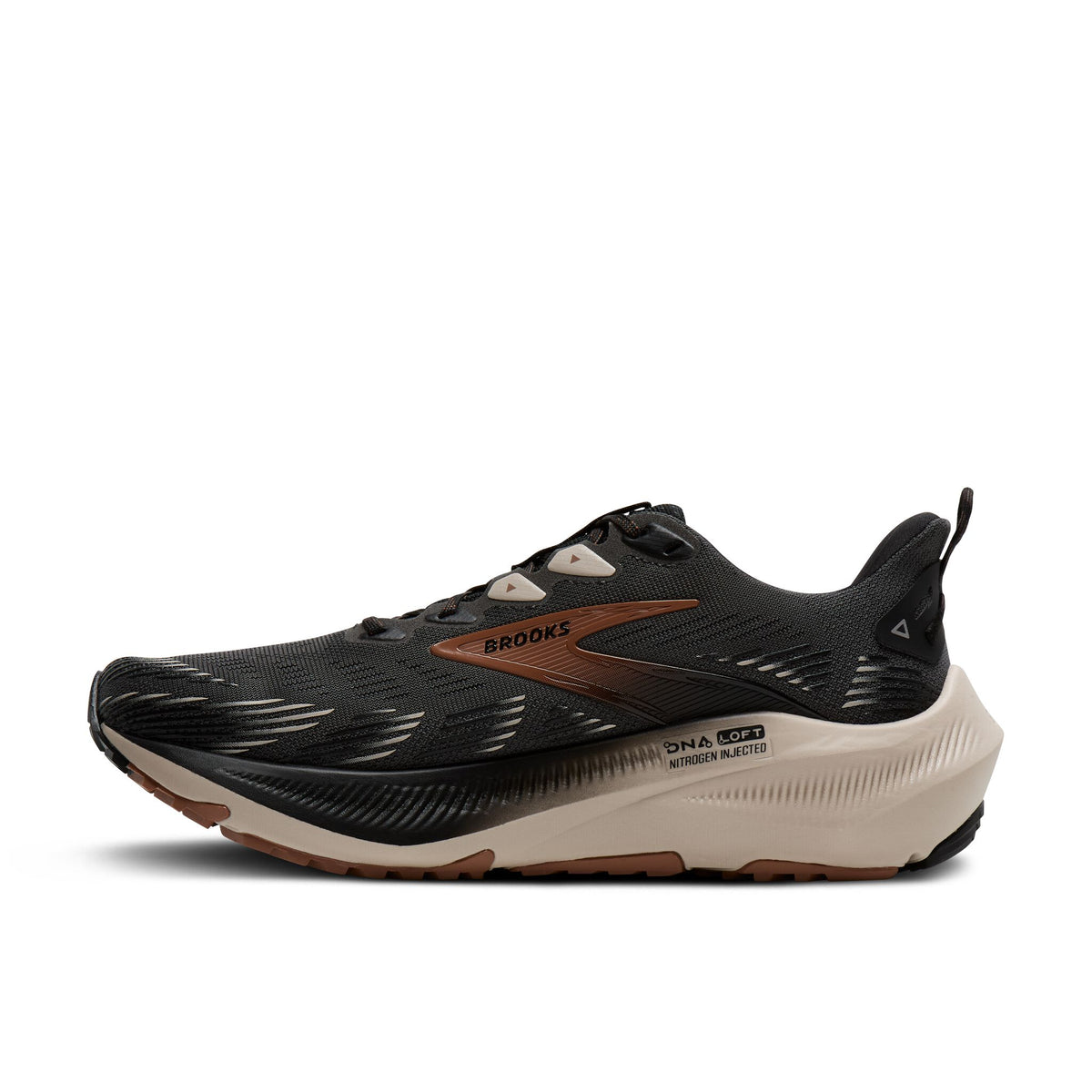 Brooks Men's Ghost Trail 080 Ebony/Black/Clove medial