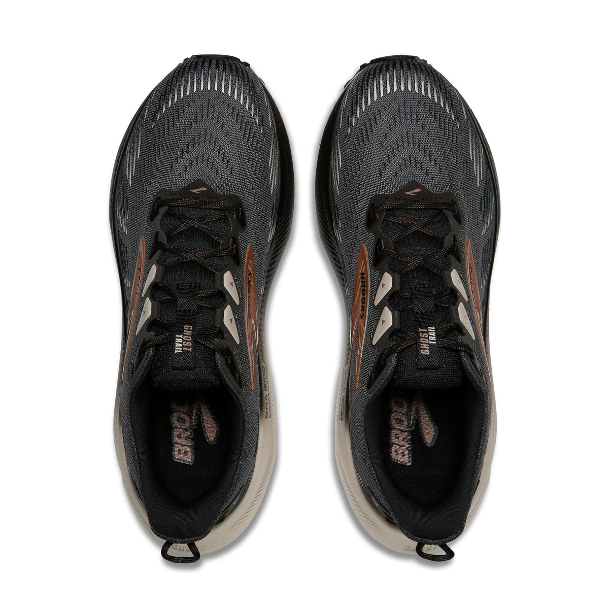 Brooks Men's Ghost Trail 080 Ebony/Black/Clove top