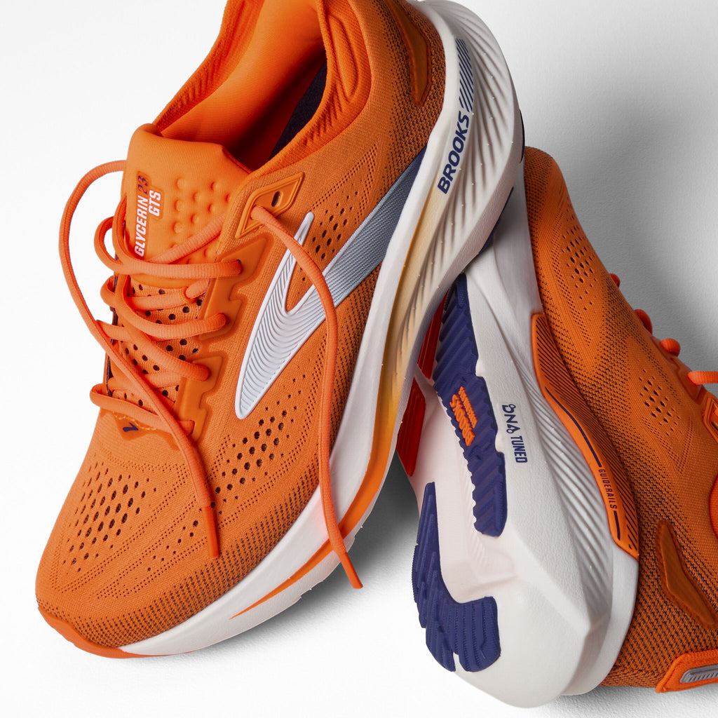 Brooks Men's Glycerin GTS 23 844 ShockingOrange/Blue/White detail