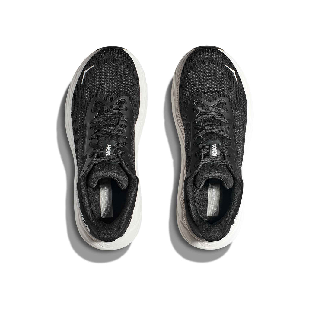 Hoka Men's Arahi 7 Wide BWHT Black/white pair angle