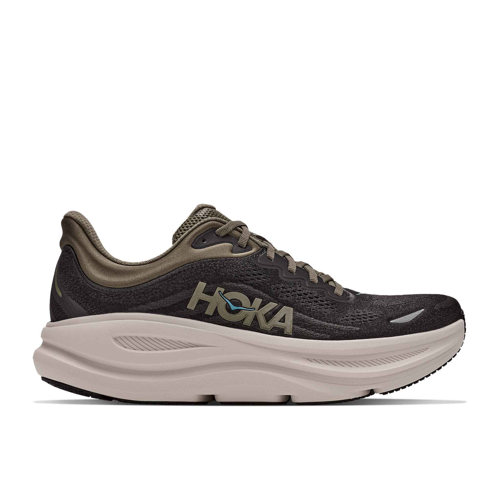 Hoka Men's Bondi 9 BKRV Black/RiverRockGrey lateral