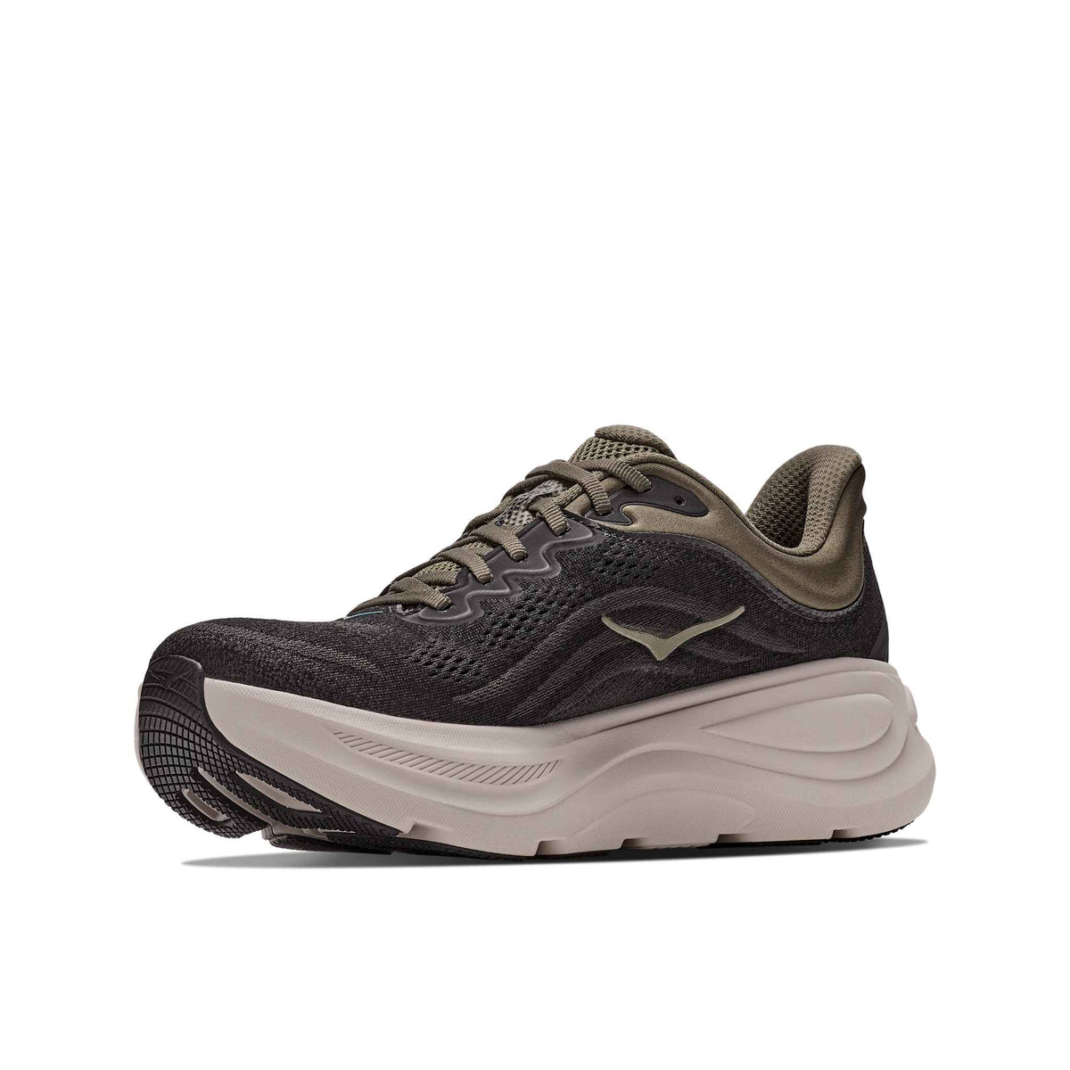 Hoka Men's Bondi 9 BKRV Black/RiverRockGrey medial