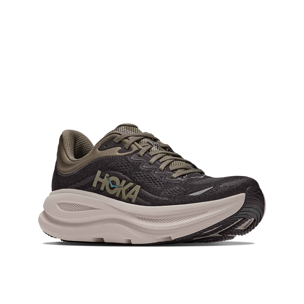 Hoka Men's Bondi 9 BKRV Black/RiverRockGrey outsole
