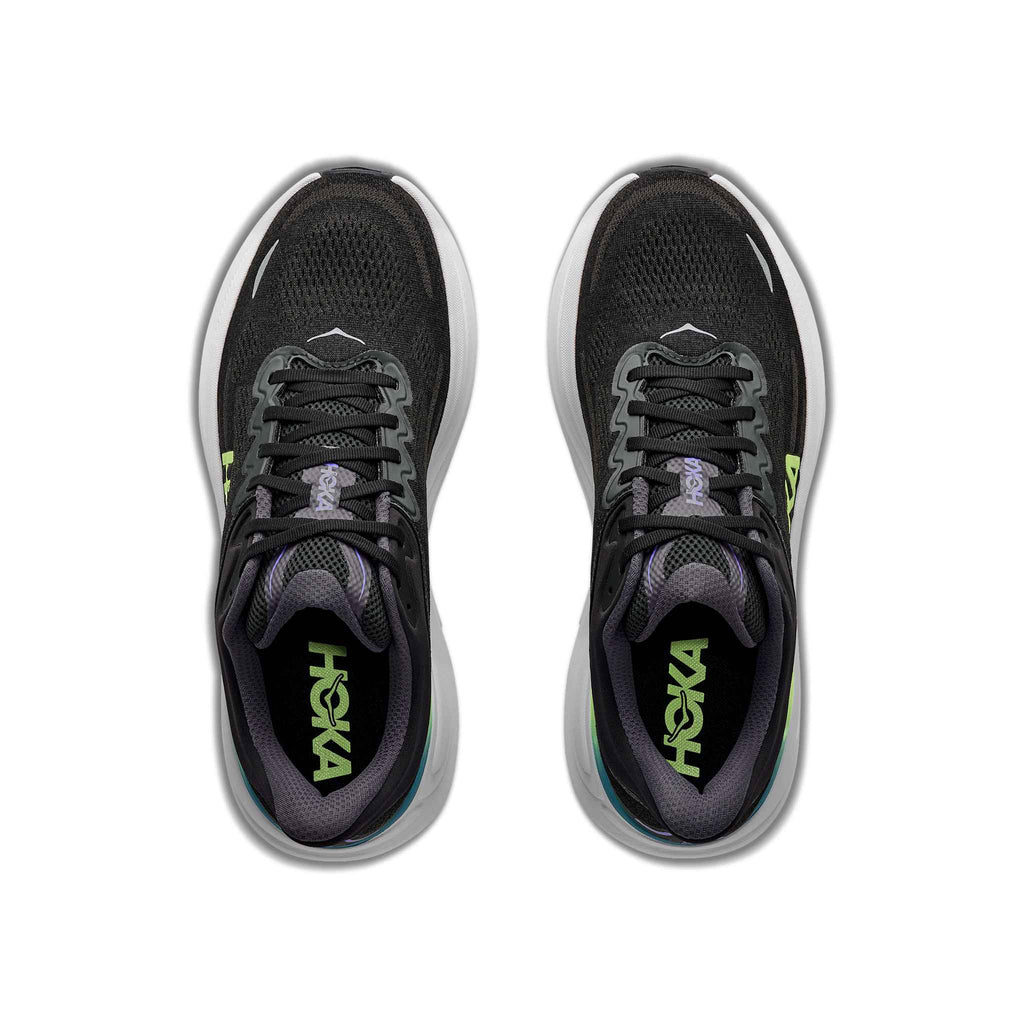 Hoka Men's Bondi 9 BNNY Black/NeonYuzu pair angle