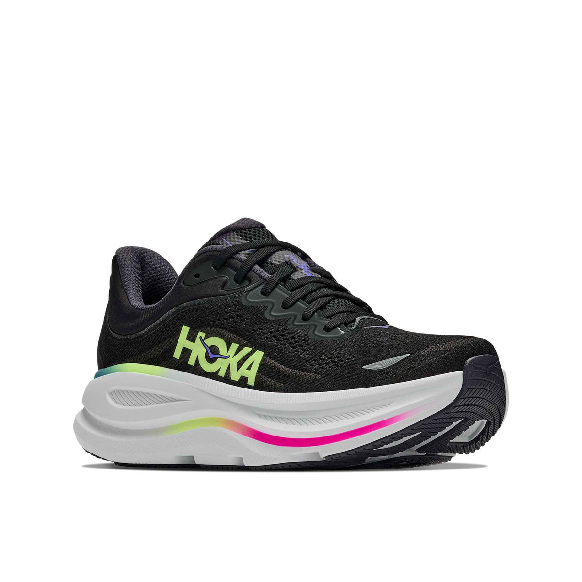 Hoka Men's Bondi 9 BNNY Black/NeonYuzu outsole