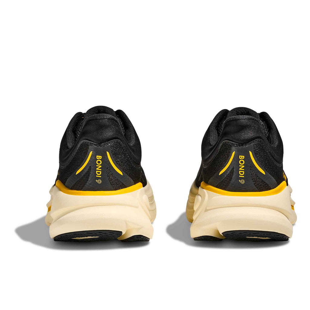 Hoka Men's Bondi 9 CWG CarbonBlack/YellowGold top