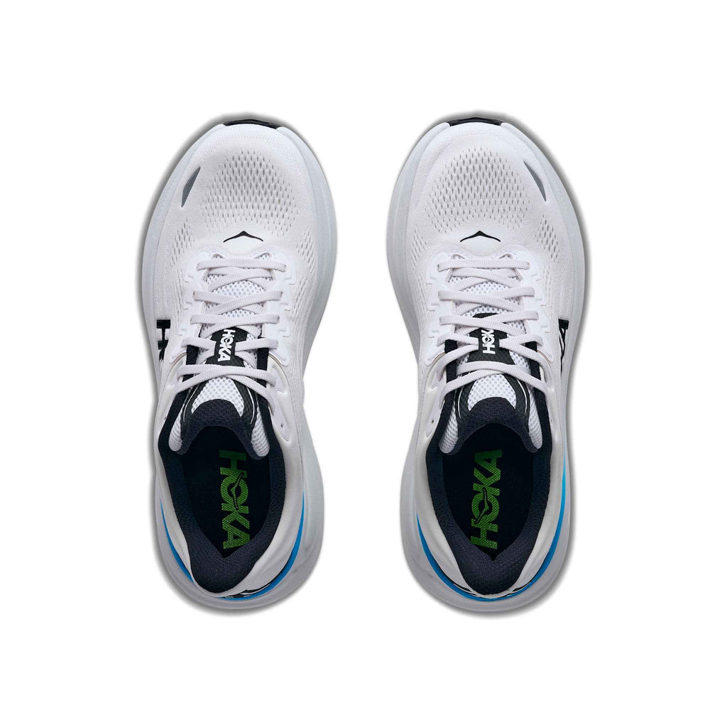 Hoka Men's Bondi 9 FLCK Frost/Black pair angle