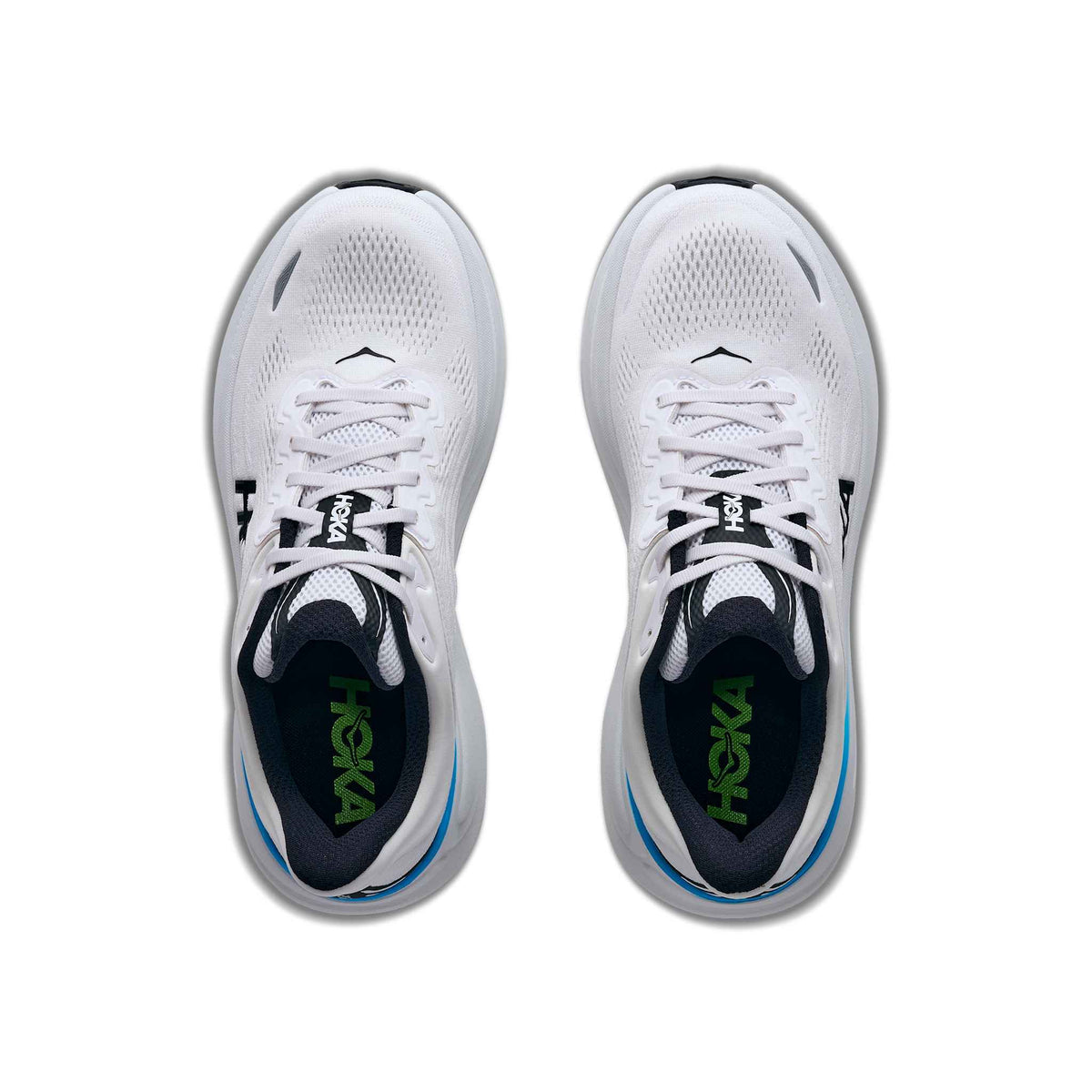 Hoka Men's Bondi 9 FLCK Frost/Black pair angle