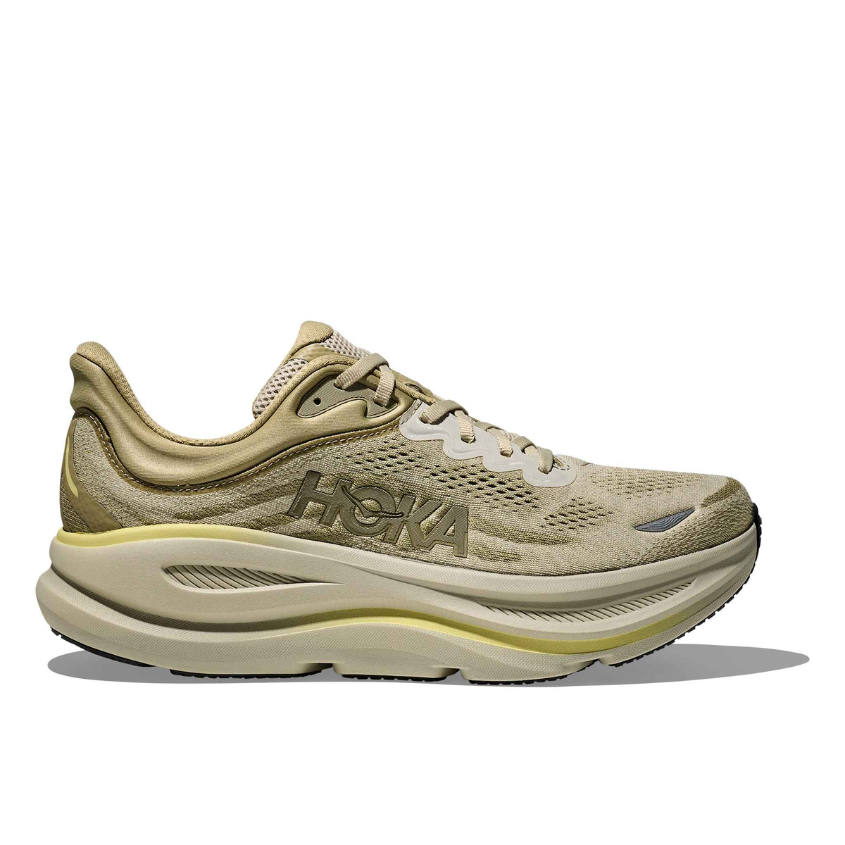 Hoka Men's Bondi 9 GSSL Grassland/OysterMushroom lateral