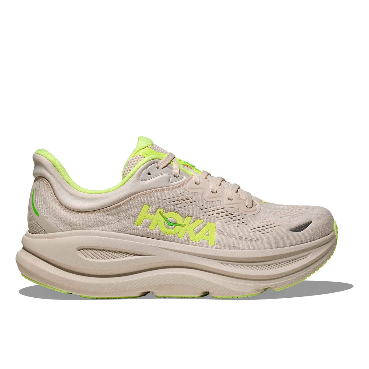 Hoka Men's Bondi 9 GYZ Grout/NeonYuzu lateral