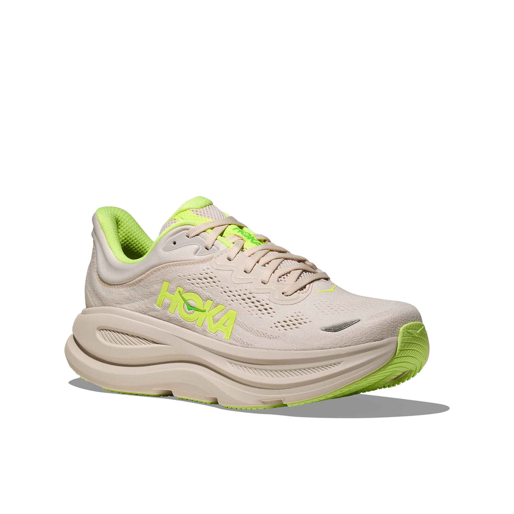 Hoka Men's Bondi 9 GYZ Grout/NeonYuzu outsole