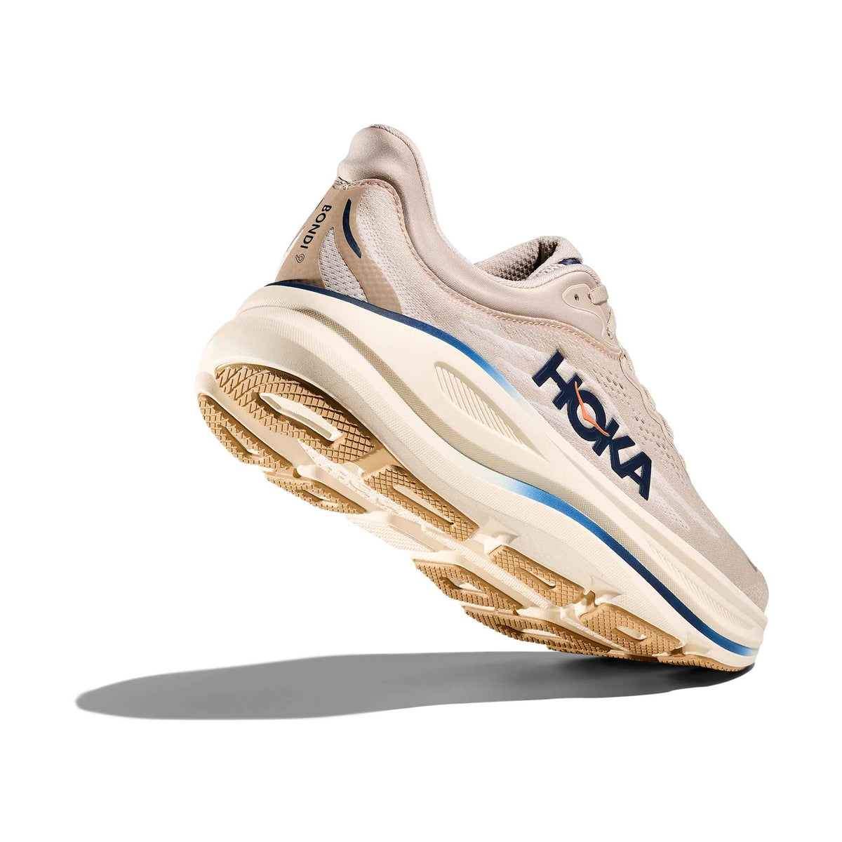 Hoka Men's Bondi 9 SCCG Stucco/Grout heel