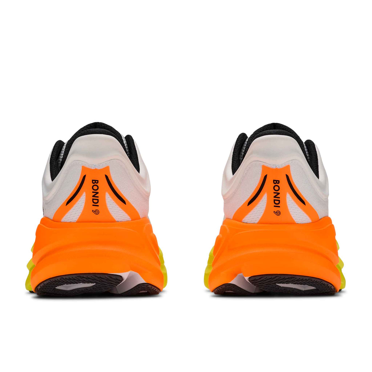 Hoka Men's Bondi 9 WNG White/NeonTangerine top