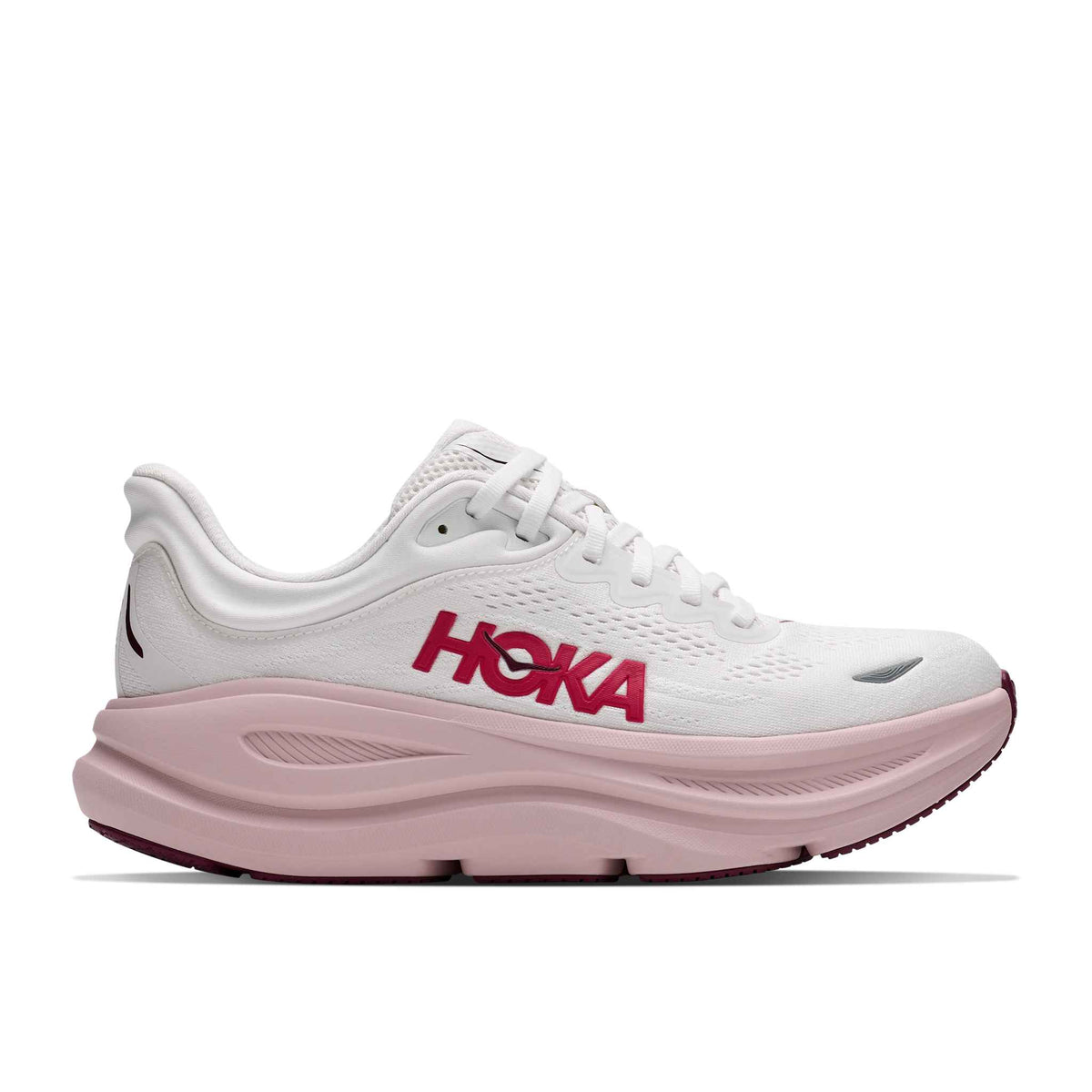 Hoka Women's Bondi 9 WKP White/PinkOpal lateral