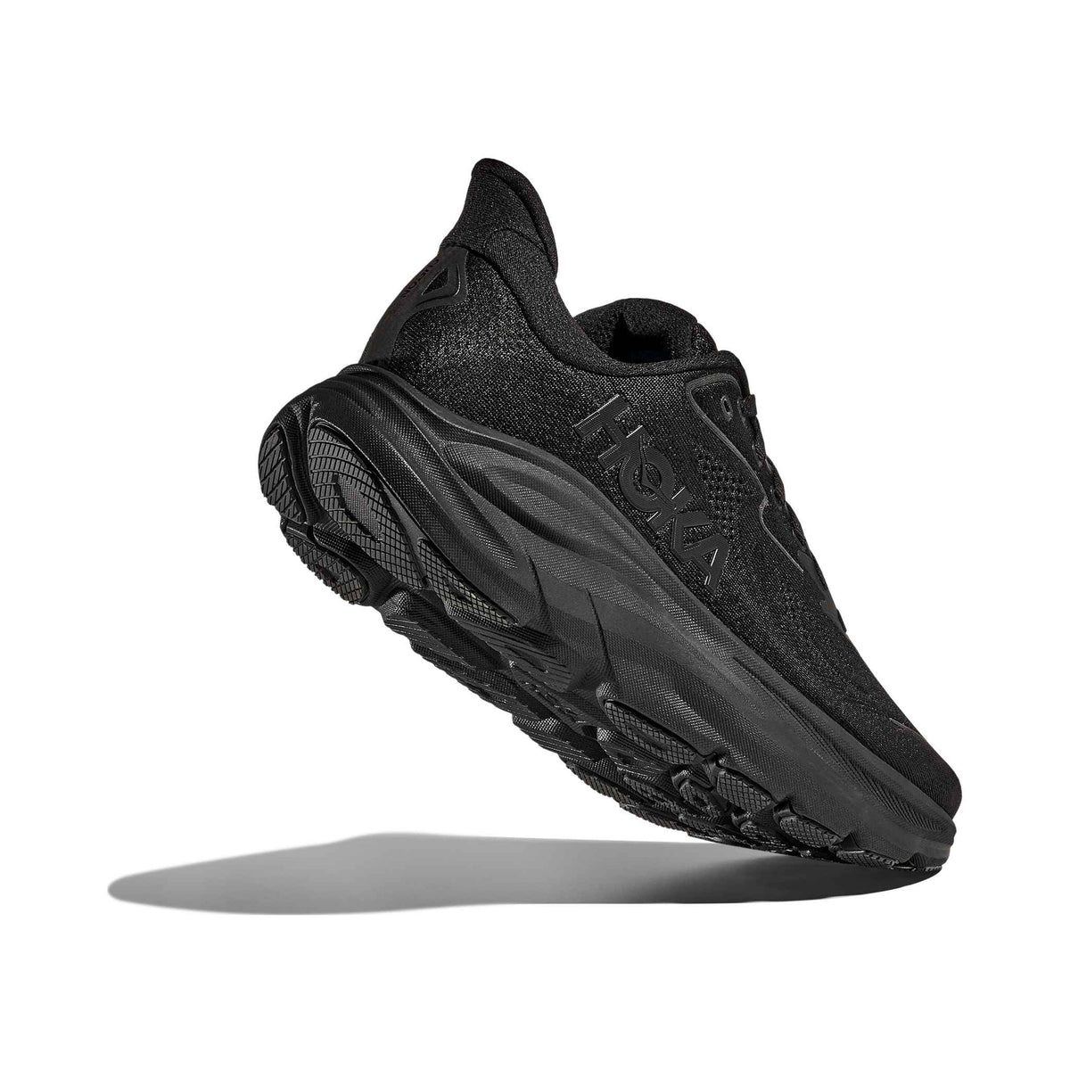 Hoka Men's Clifton 10 BBLC Black/Black heel