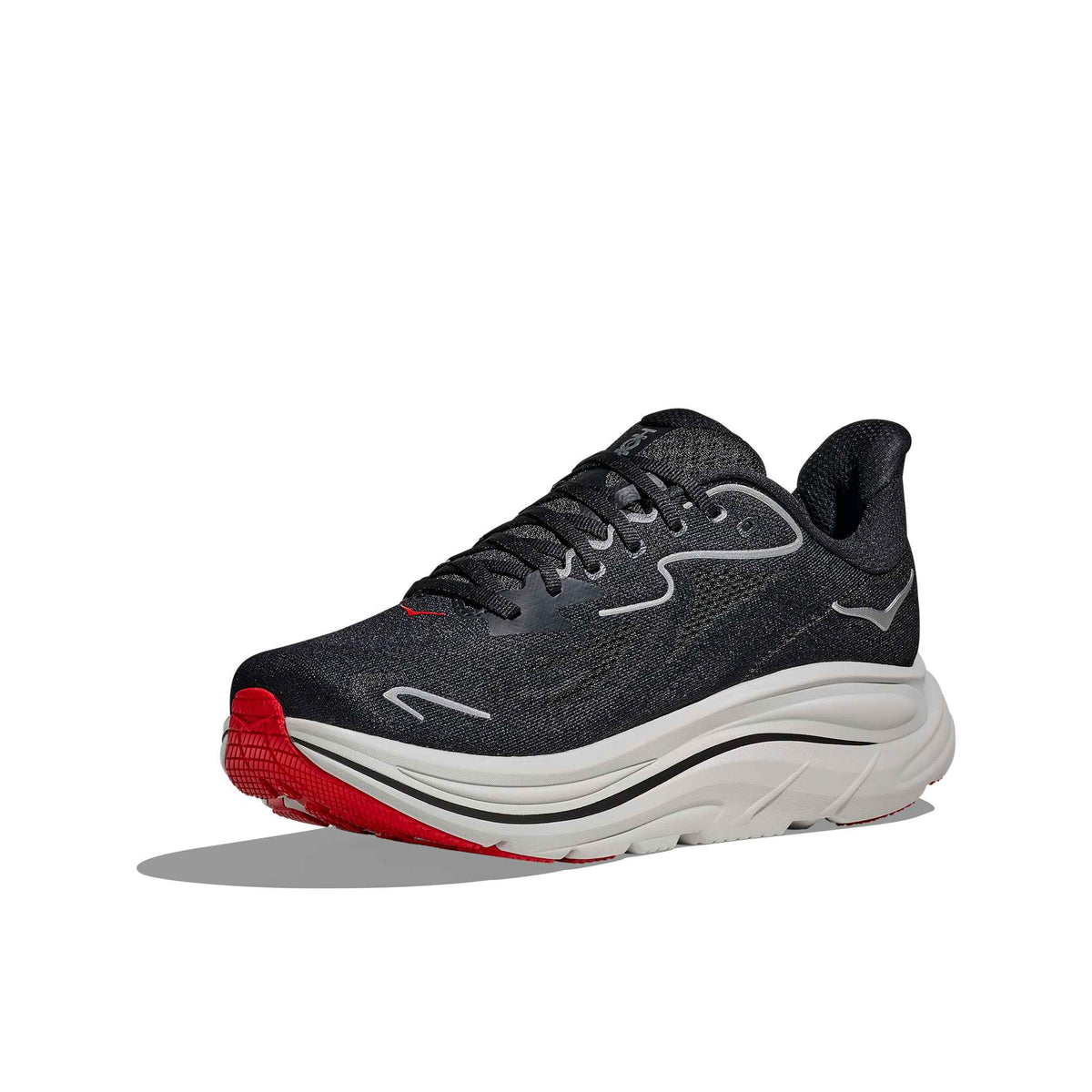 Hoka Men's Clifton 10 BKSV Black/Silver medial