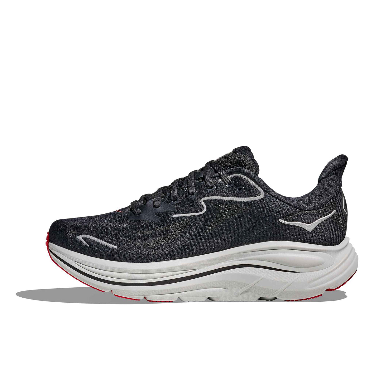 Hoka Men's Clifton 10 BKSV Black/Silver detail 2