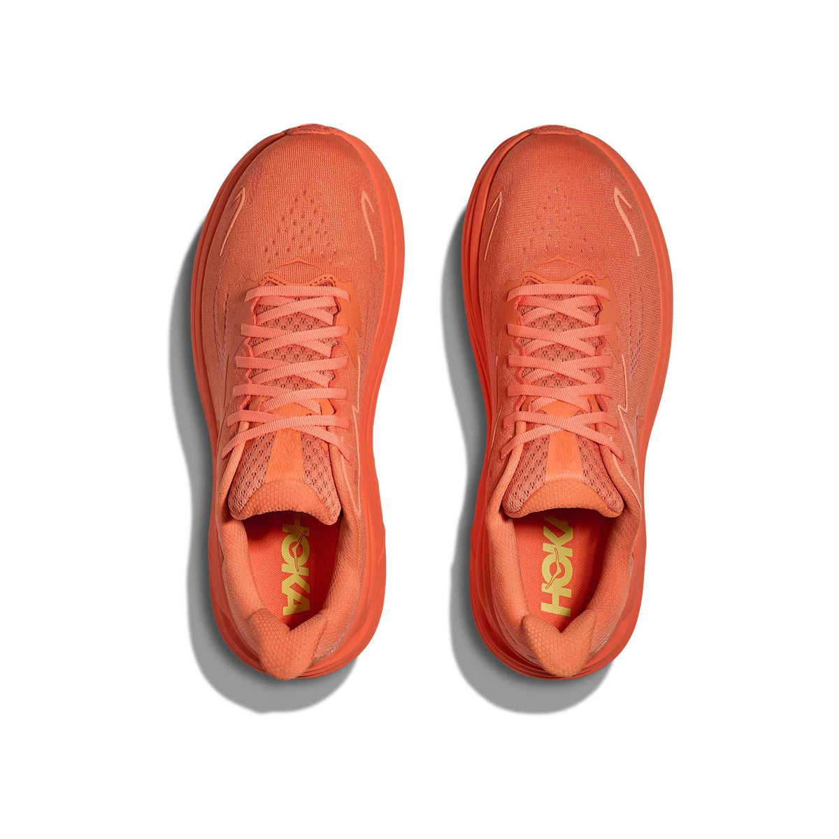 Hoka Men's Clifton 10 PRSM Persimmon/Persimmon pair angle