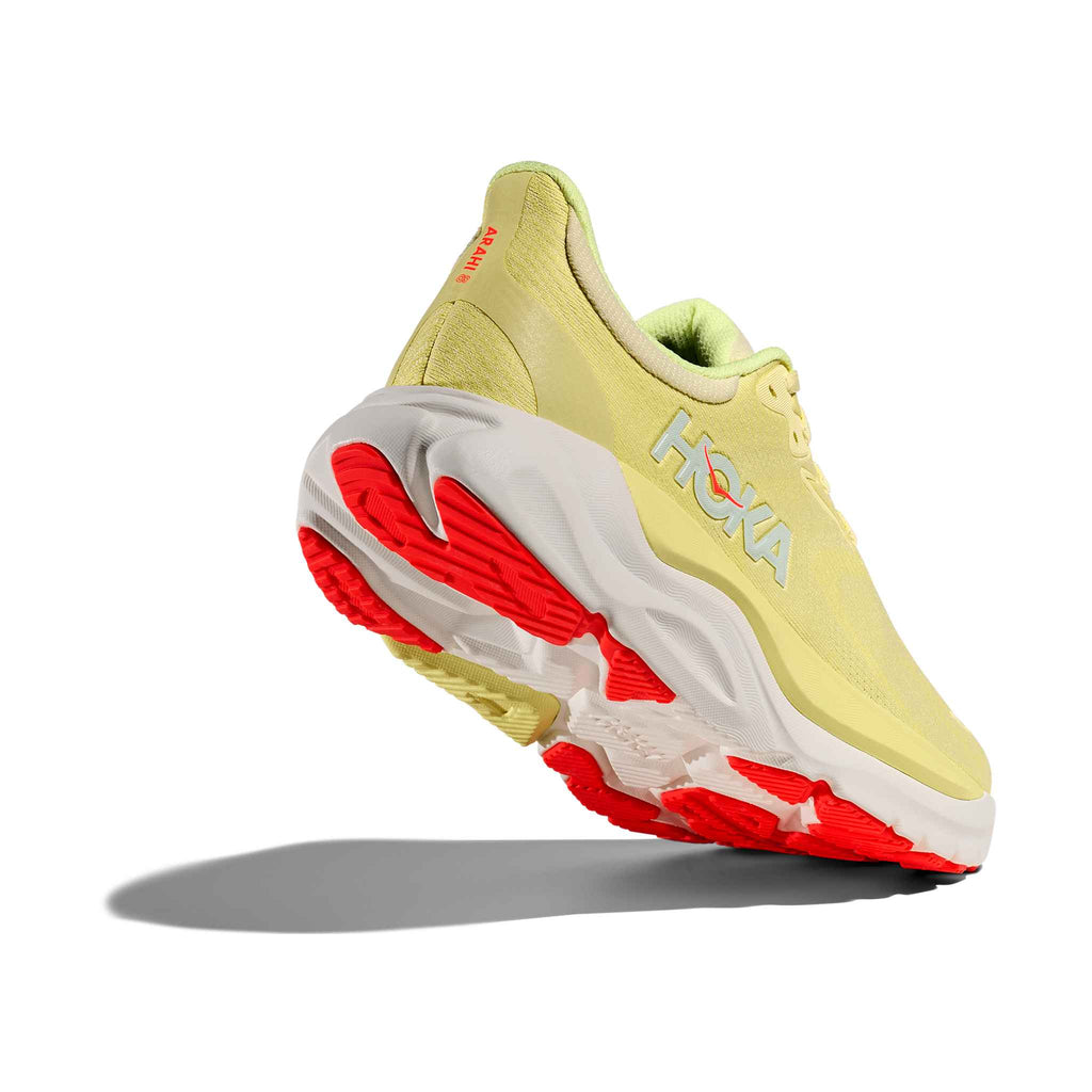 Hoka Women's Arahi 8 SYZ Sunlight/NeonYuzu heel