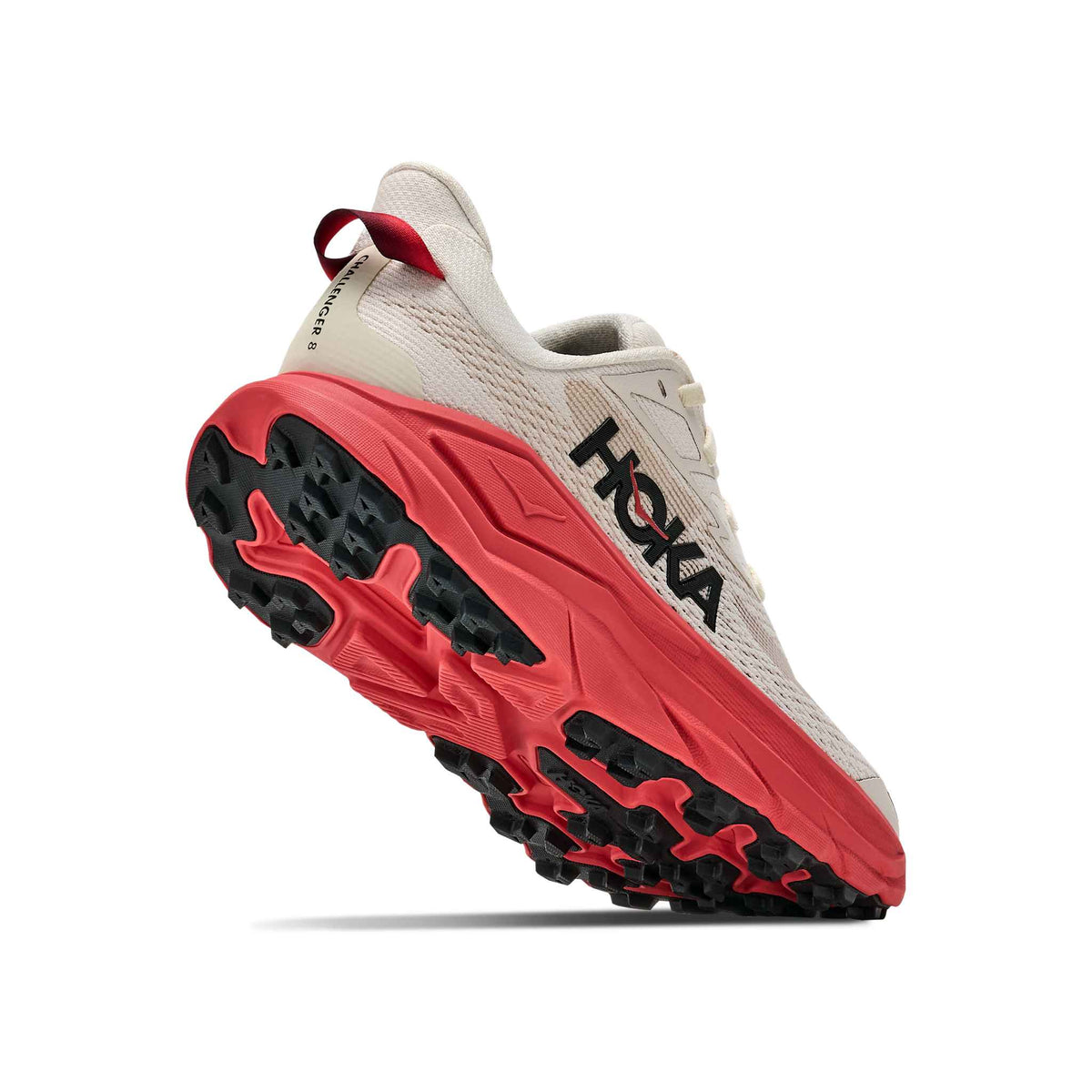 Hoka Women's Challenger 8 ARNT Alabaster/BurntRed heel