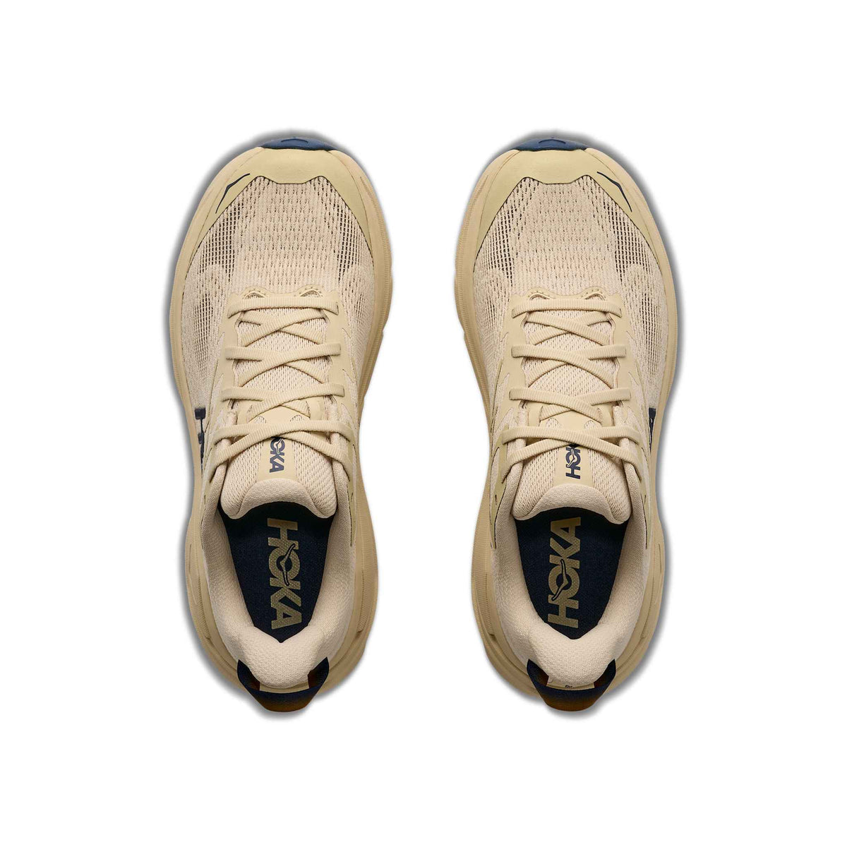 Hoka Women's Challenger 8 BFDD BarleyFlour/FadedNavy pair angle