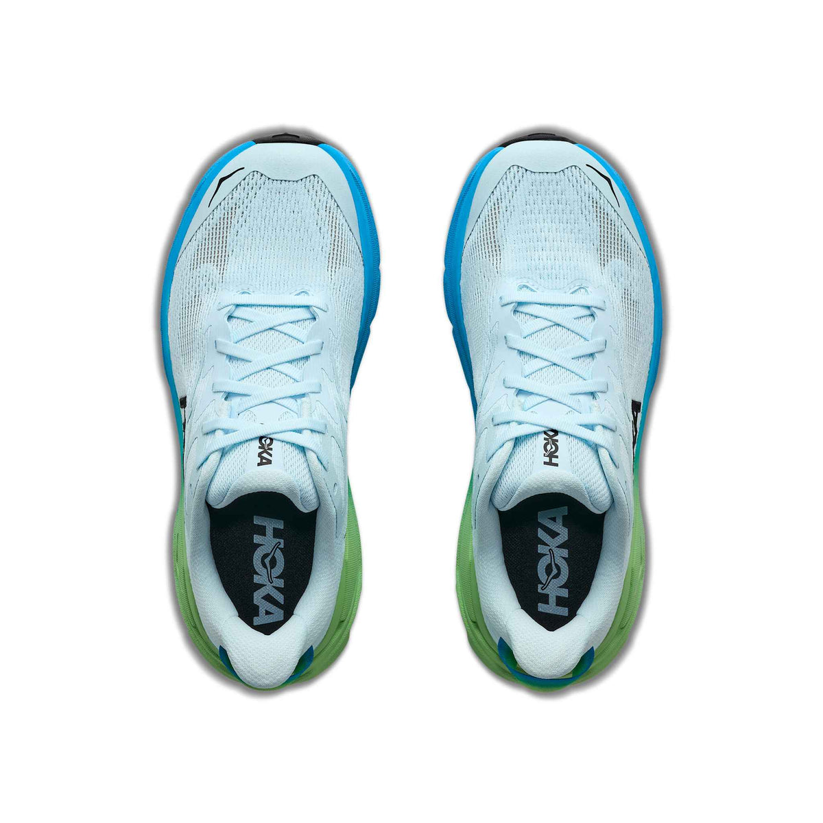 Hoka Women's Challenger 8 GBLT GlimmeringBlue/TartApple pair angle