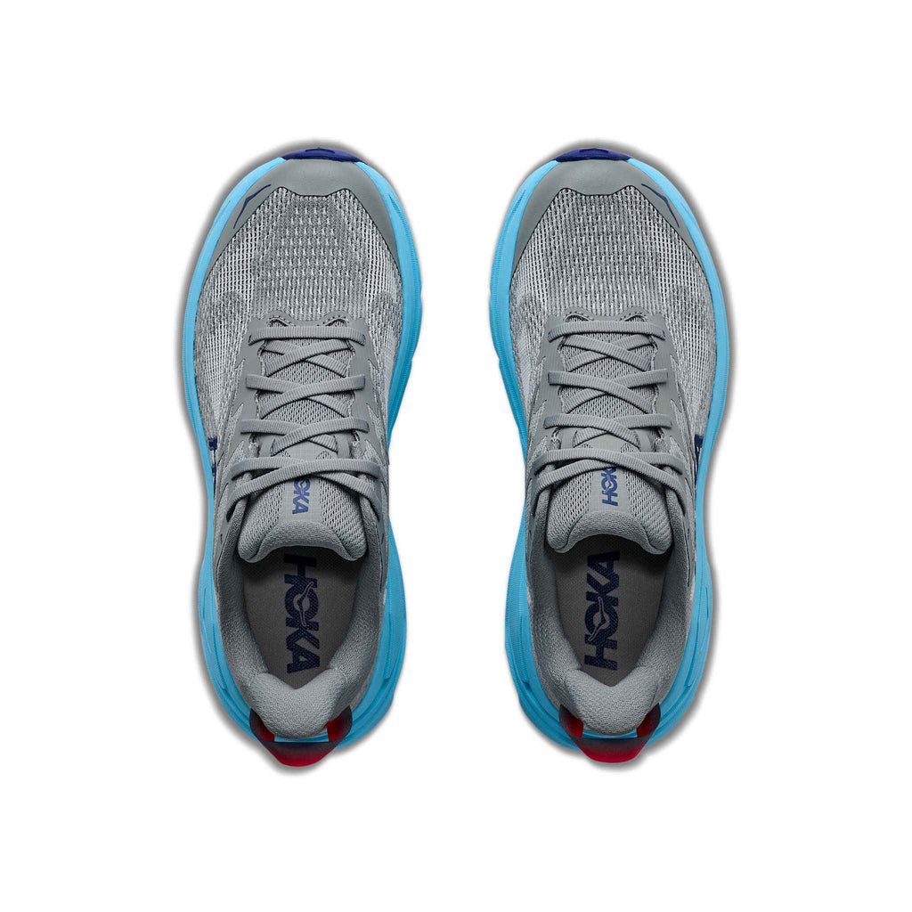 Hoka Women's Challenger 8 GYSR GalacticGrey/SoaringBlue pair angle