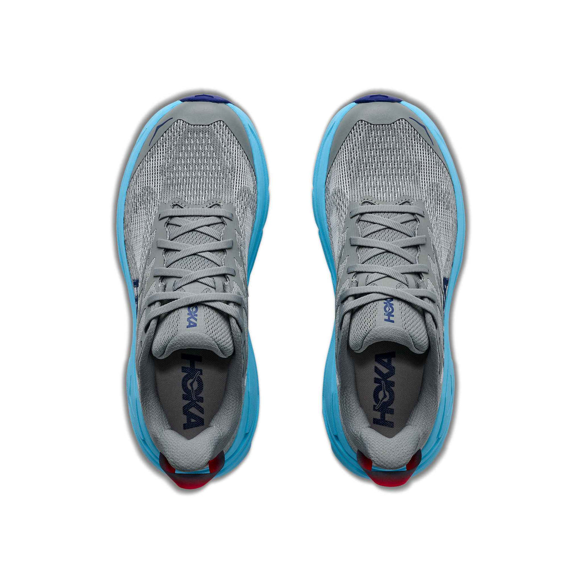 Hoka Women's Challenger 8 GYSR GalacticGrey/SoaringBlue pair angle