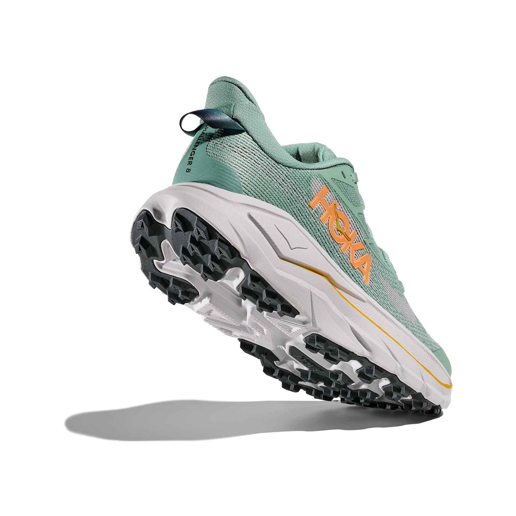 Hoka Women's Challenger 8 JDC Jade/CosmicGrey heel