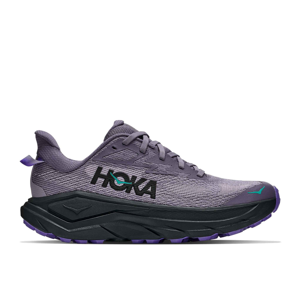 Hoka Women's Challenger 8 PGB PurpleFog/Black lateral