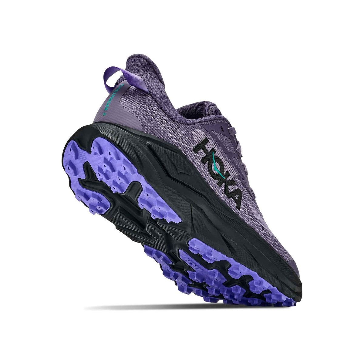 Hoka Women's Challenger 8 PGB PurpleFog/Black heel