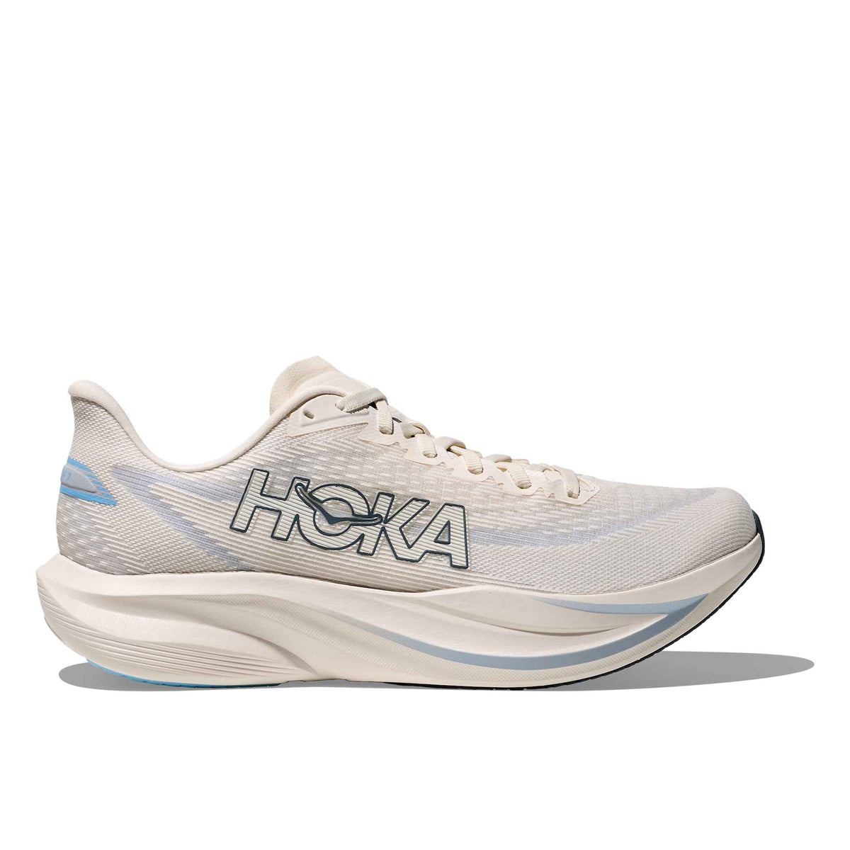 Hoka Men's Mach 7 ASRN Alabaster/SoaringBlue lateral