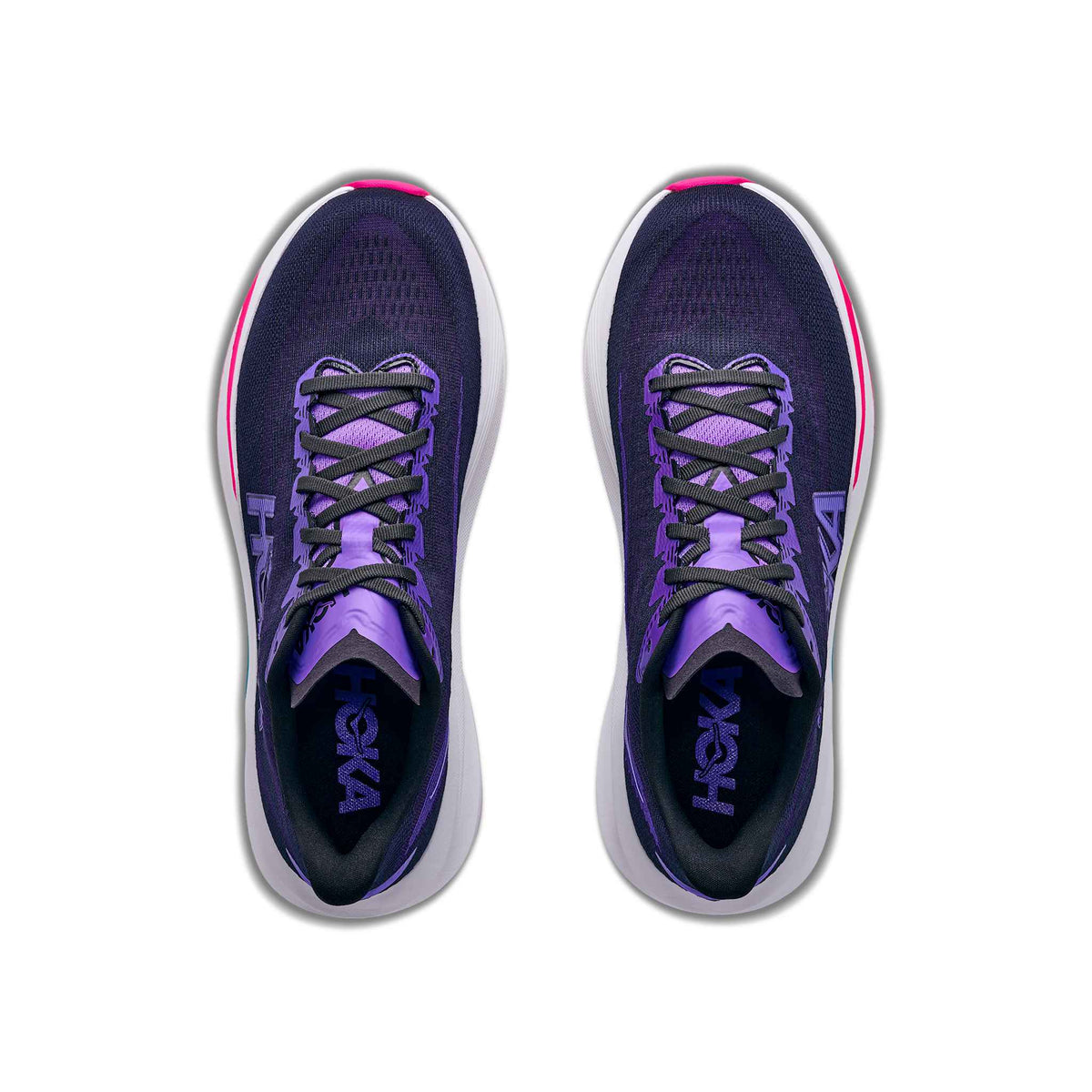 Hoka Men's Mach 7 CKCS CarbonBlack/CosmicPurple pair angle