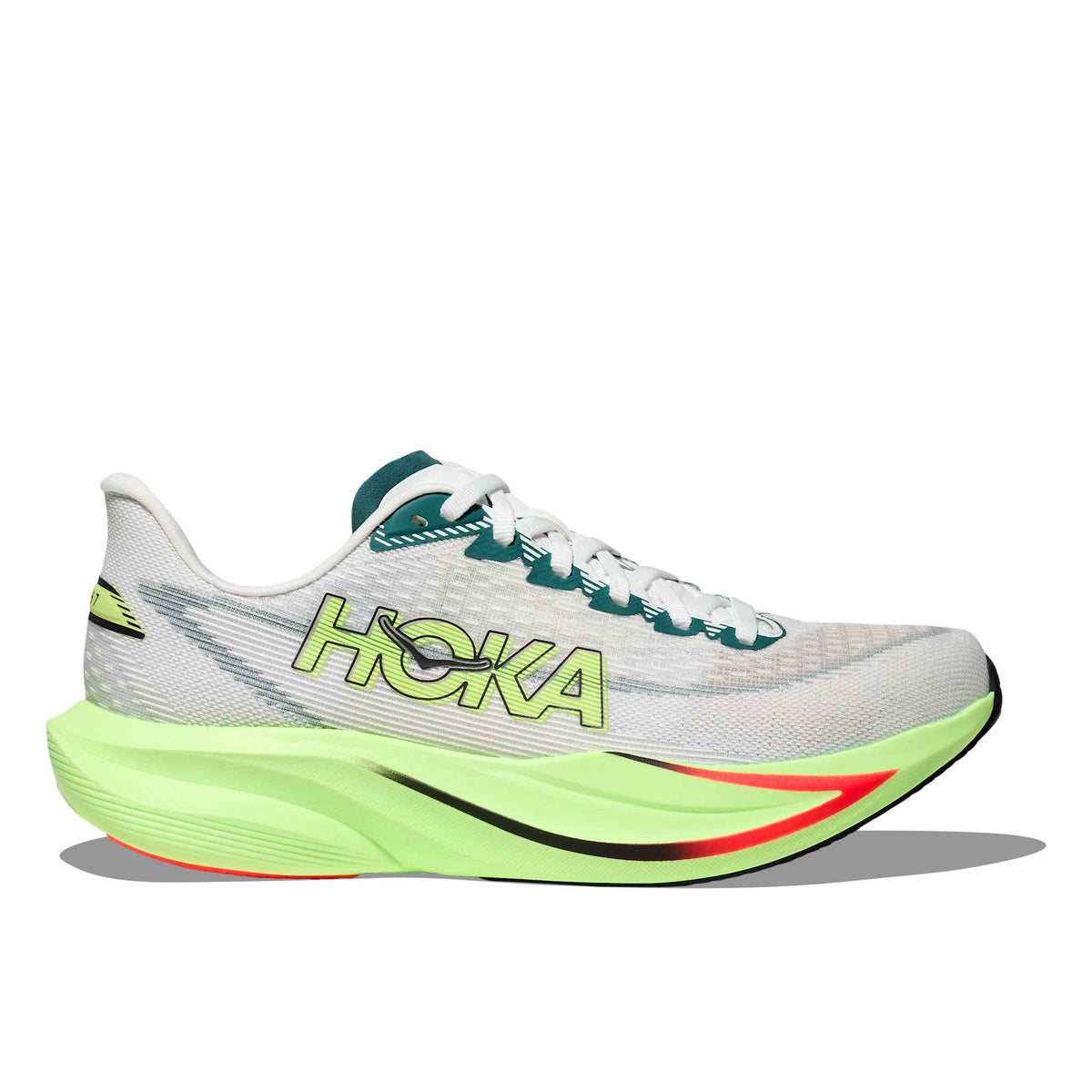 Hoka Men's Mach 7 FYZ Frost/NeonYuzu lateral