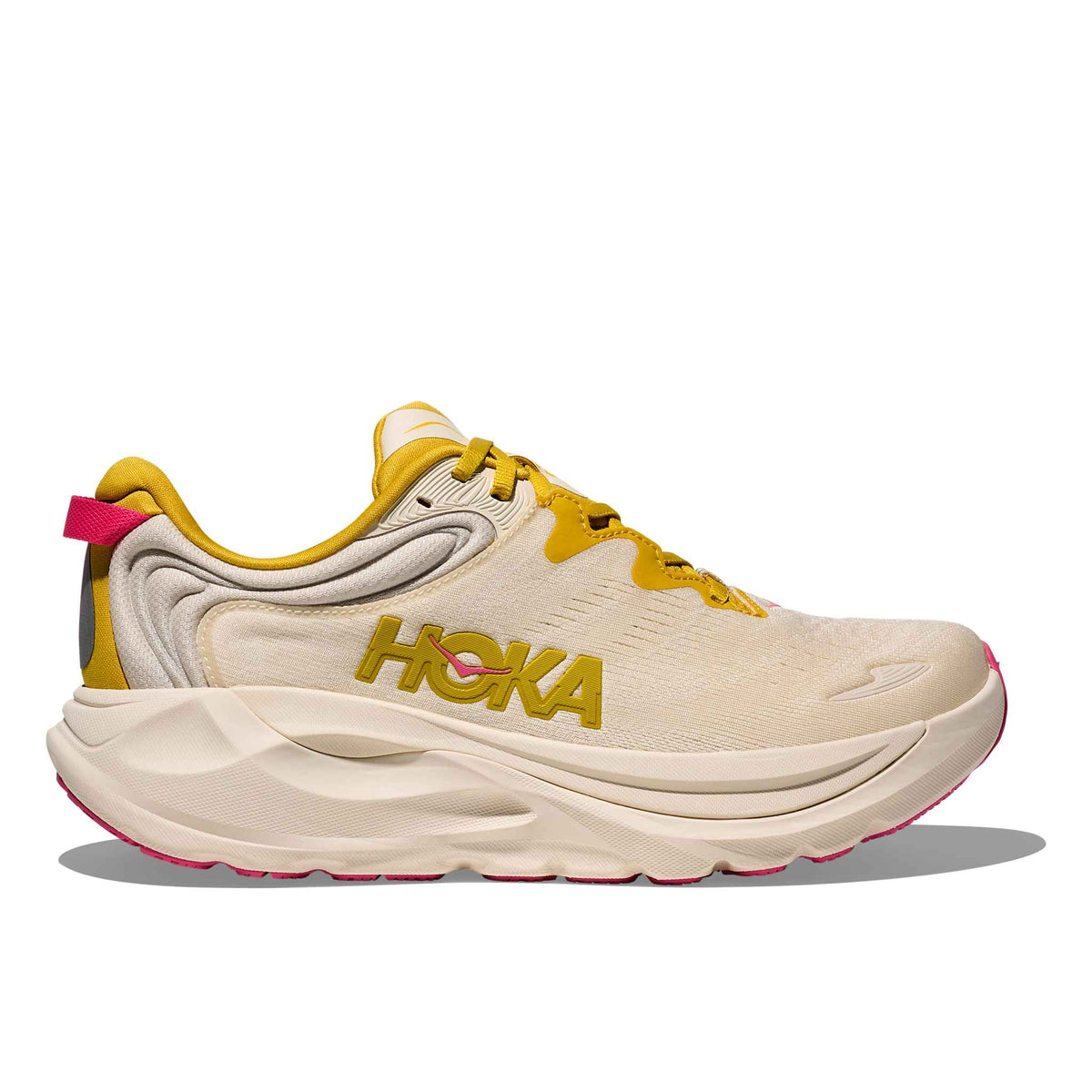 Hoka Women's Gaviota 6 BHY Birch/YellowGold lateral