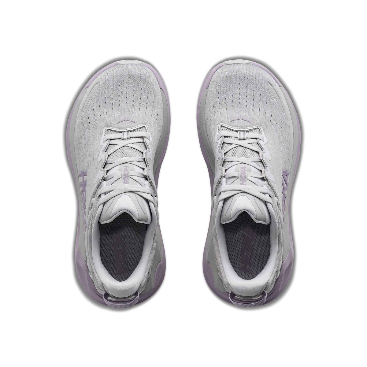 Hoka Women's Gaviota 6 SLWL Stardust/MellowLilac pair angle
