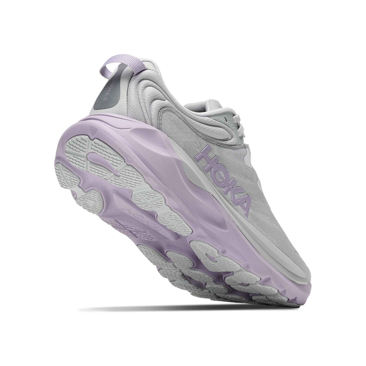 Hoka Women's Gaviota 6 SLWL Stardust/MellowLilac heel