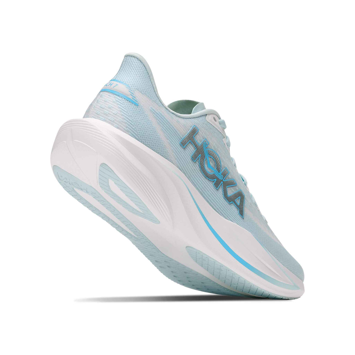 Hoka Women's Mach 7 GLFR GlimmeringBlue/Frost heel